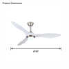 WOMO Coastal White Large Ceiling Fan Lamp-WM5055 thumbnail