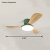 WOMO 3 Wood Blade Low Profile Ceiling Fan Lamp-WM5058 thumbnail