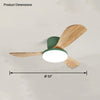 WOMO 3 Wood Blade Low Profile Ceiling Fan Lamp-WM5058 thumbnail