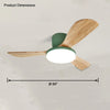 WOMO 3 Wood Blade Low Profile Ceiling Fan Lamp-WM5058 thumbnail