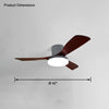 WOMO 3 Wood Blade Low Profile Ceiling Fan Lamp-WM5058 thumbnail