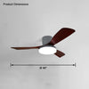 WOMO 3 Wood Blade Low Profile Ceiling Fan Lamp-WM5058 thumbnail