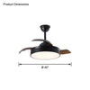 WOMO Black Retractable Ceiling Fan Lamp-WM5059 thumbnail