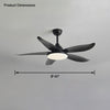 WOMO 5 Blade Contemporary Ceiling Fan Lamp-WM5061 thumbnail