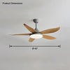 WOMO 5 Blade Contemporary Ceiling Fan Lamp-WM5061 thumbnail