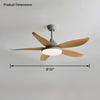 WOMO 5 Blade Contemporary Ceiling Fan Lamp-WM5061 thumbnail