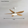 WOMO 5 Blade Contemporary Ceiling Fan Lamp-WM5061 thumbnail