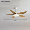 WOMO 5 Blade Contemporary Ceiling Fan Lamp-WM5061 thumbnail