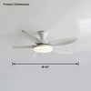 WOMO Low Profile Modern Ceiling Fan Lamp-WM5062 thumbnail