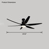 WOMO 5 Blade Large Ceiling Fan Lamp-WM5064 thumbnail