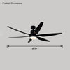 WOMO 5 Blade Large Ceiling Fan Lamp-WM5064 thumbnail