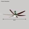 WOMO 5 Blade Large Ceiling Fan Lamp-WM5064 thumbnail