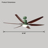 WOMO 5 Blade Large Ceiling Fan Lamp-WM5064 thumbnail