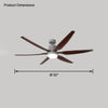 WOMO 5 Blade Large Ceiling Fan Lamp-WM5064 thumbnail