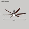 WOMO 5 Blade Large Ceiling Fan Lamp-WM5064 thumbnail