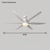 WOMO 5 Blade Large Ceiling Fan Lamp-WM5064 thumbnail