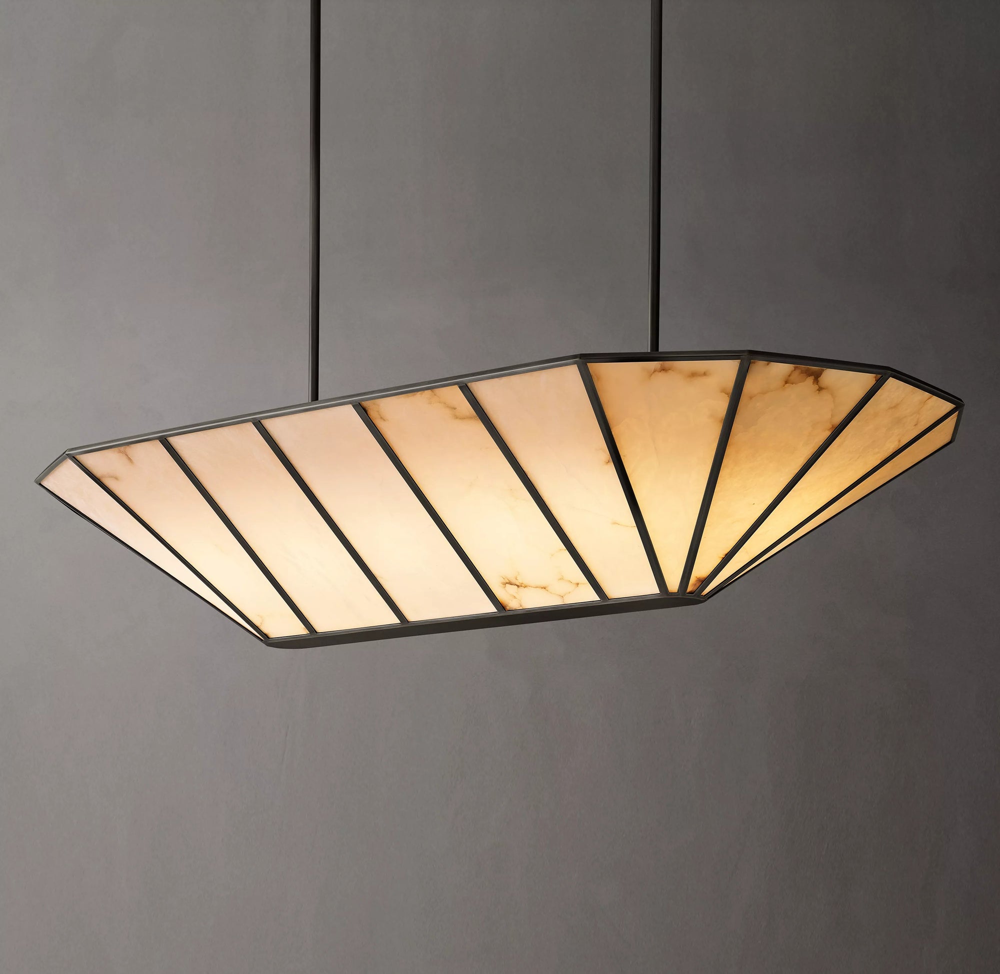 WOMO Alabaster Umbrella Linear Chandelier - Lucette