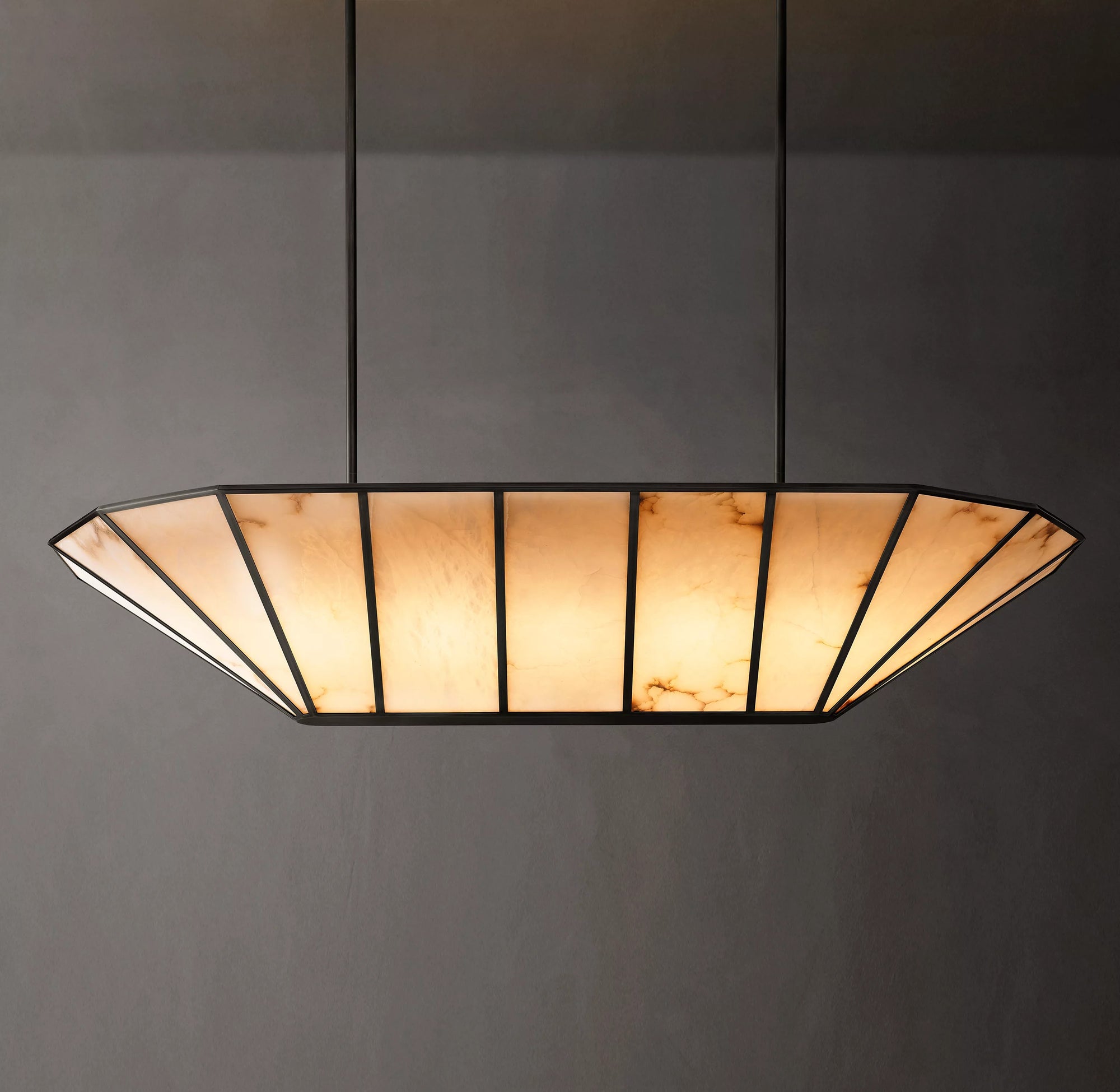 WOMO Alabaster Umbrella Linear Chandelier - Lucette