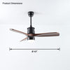 WOMO 3 Blade Black Ceiling Fan Lamp-WM5075 thumbnail