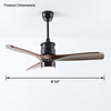 WOMO 3 Blade Black Ceiling Fan Lamp-WM5075 thumbnail