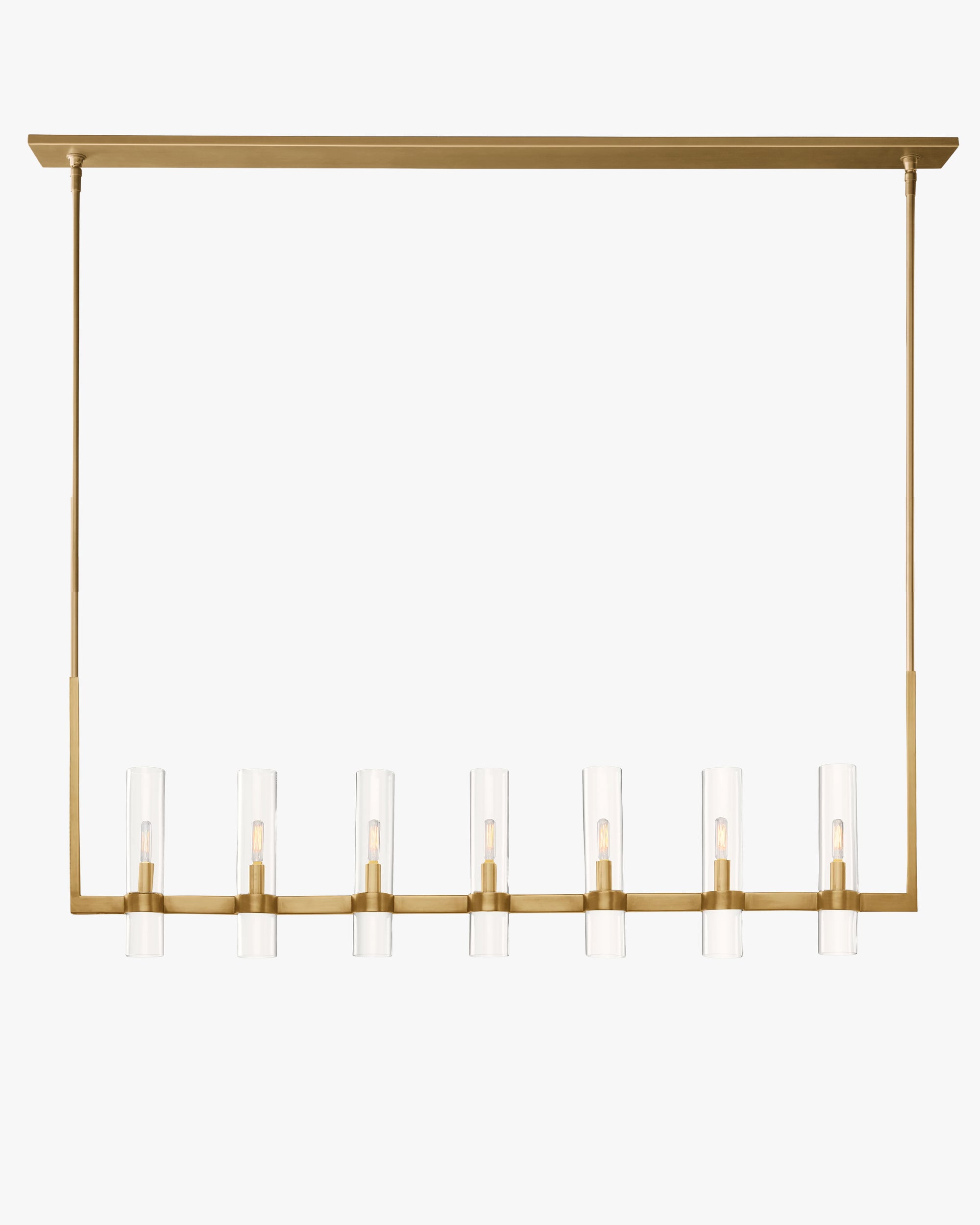 WOMO Cylindrical Glass Candle Linear Chandelier - Ravelle