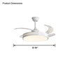 WOMO Retractable White Ceiling Fan Lamp-WM5079 thumbnail
