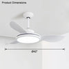 WOMO White Modern Ceiling Fan Lamp-WM5085 thumbnail