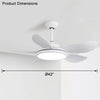 WOMO White Modern Ceiling Fan Lamp-WM5085 thumbnail