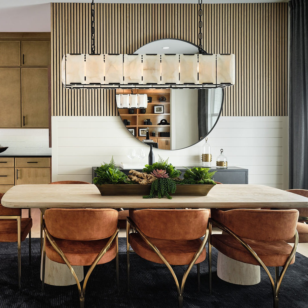 WOMO Alabaster Rectangular Chandelier – Harlow