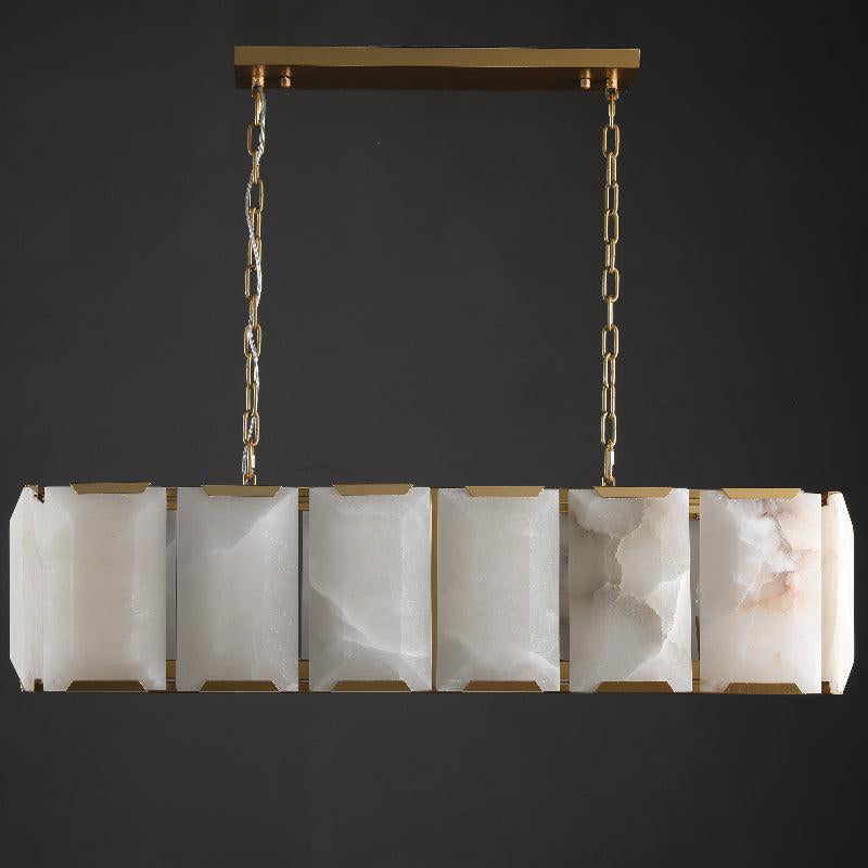 WOMO Alabaster Rectangular Chandelier – Harlow