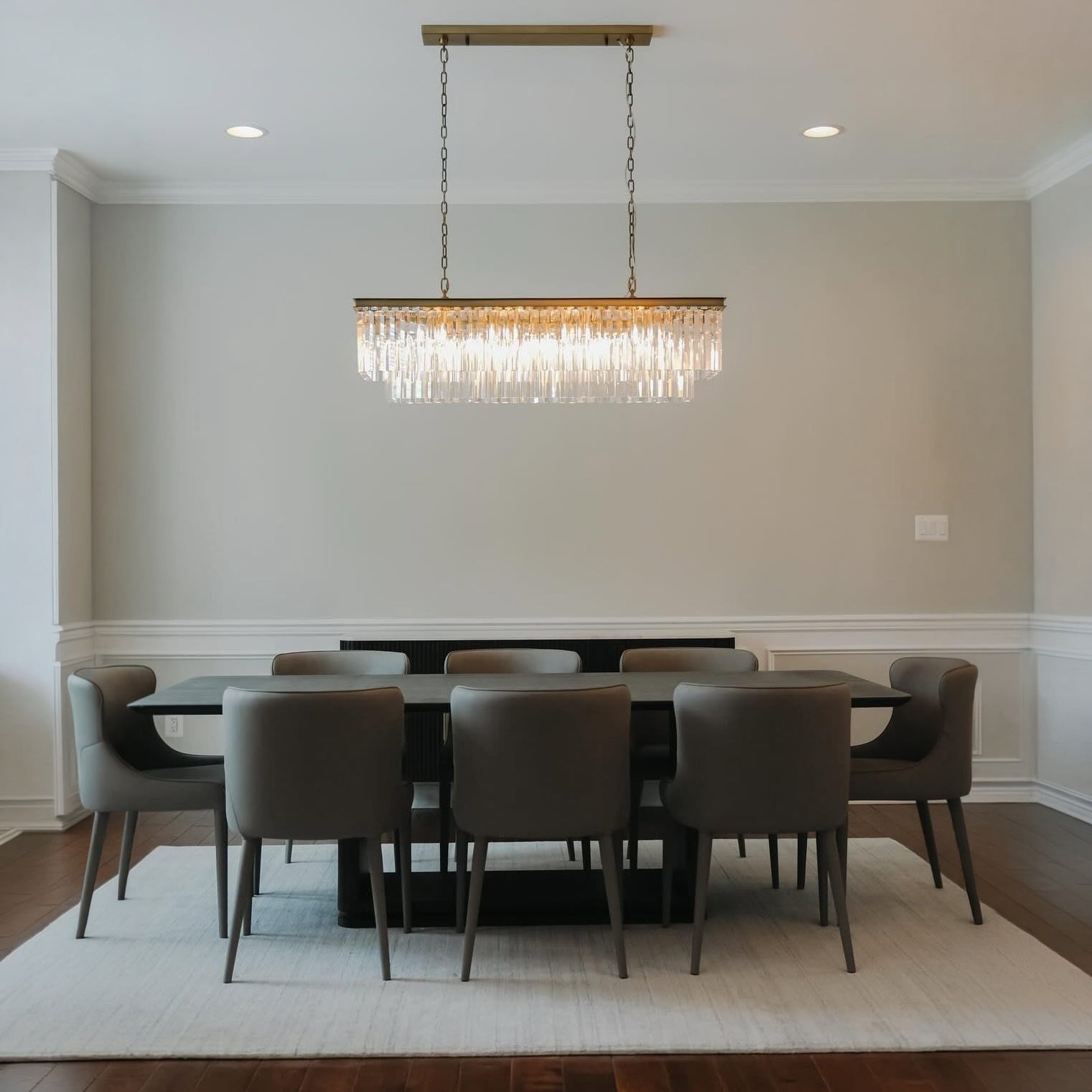 WOMO Crystal Prism Rectangular Chandelier - Odeon