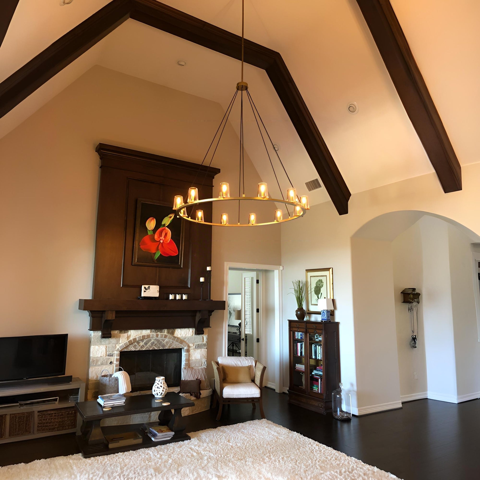 WOMO Hurricane Candle Ring Chandelier - Pauillac