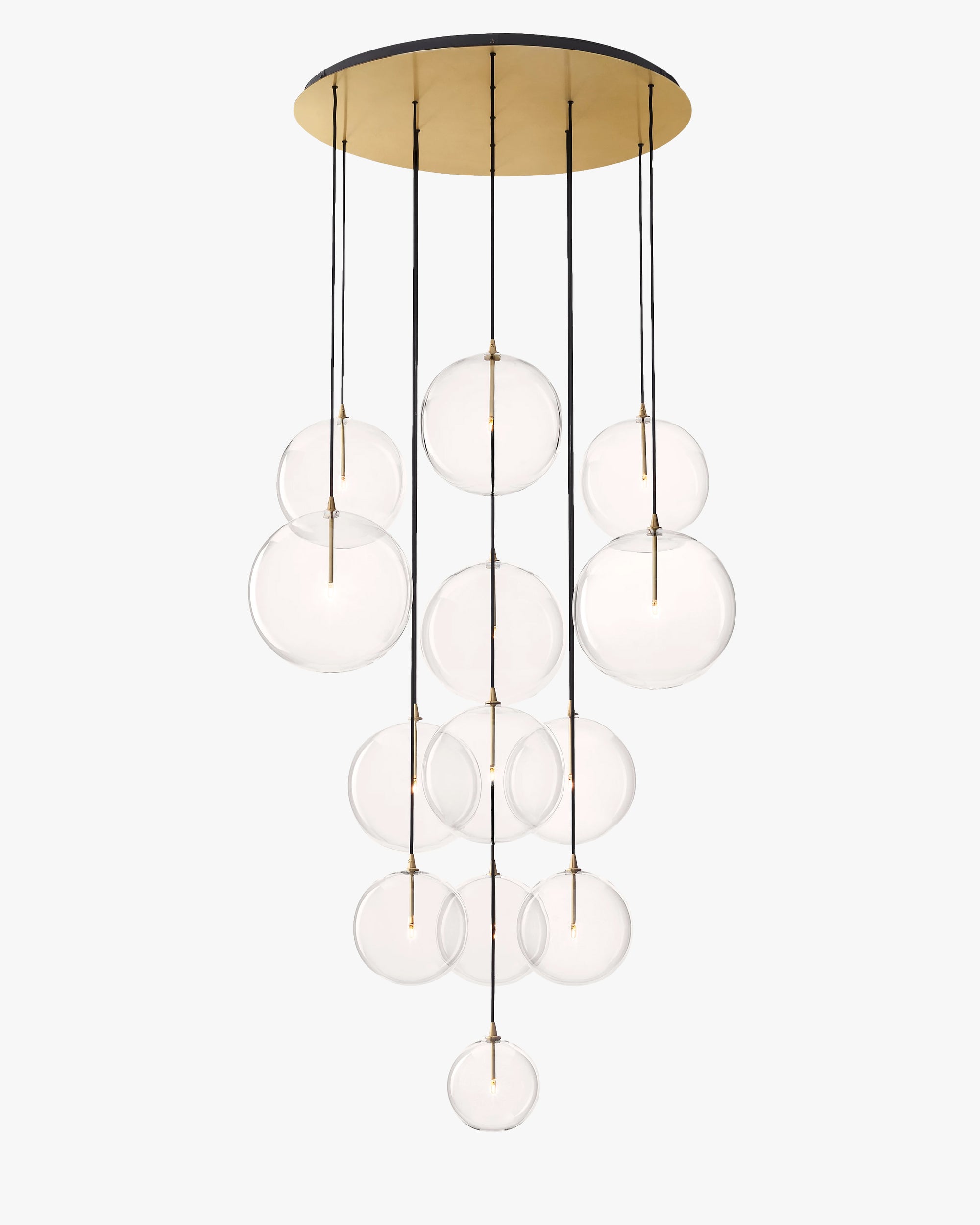WOMO Blown Glass Globe Cluster Chandelier - Mobile