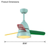 WOMO 3 Blade Tapered Ceiling Fan Lamp-WM5099 thumbnail