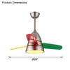 WOMO 3 Blade Tapered Ceiling Fan Lamp-WM5099 thumbnail