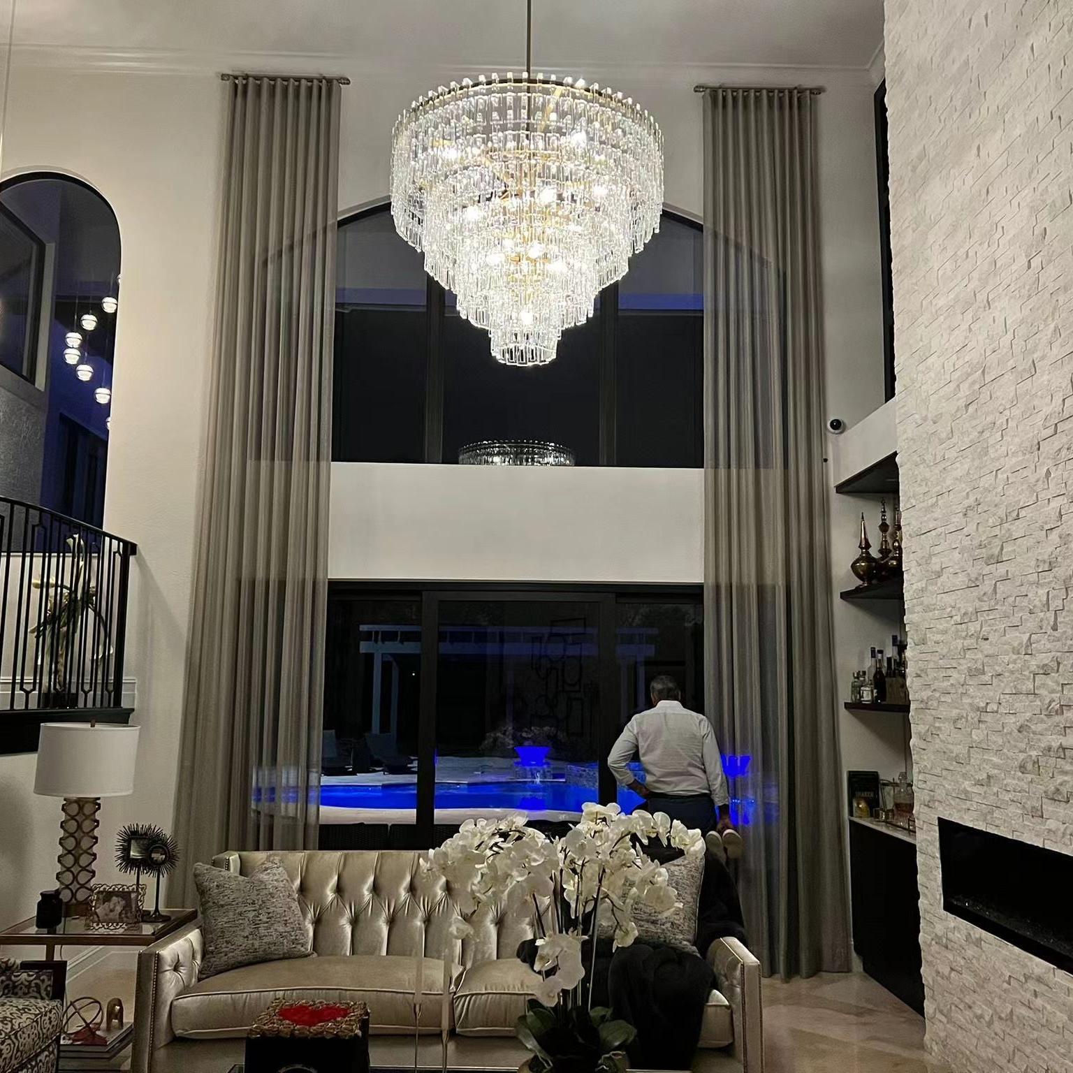 WOMO Chain Crystal Tiered Chandelier - Marignan