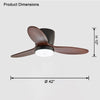 WOMO Mid Century Modern Hugger Ceiling Fan Lamp-WM5115 thumbnail