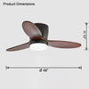 WOMO Mid Century Modern Hugger Ceiling Fan Lamp-WM5115 thumbnail
