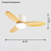 WOMO Mid Century Modern Hugger Ceiling Fan Lamp-WM5115 thumbnail