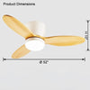 WOMO Mid Century Modern Hugger Ceiling Fan Lamp-WM5115 thumbnail