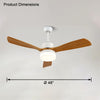 WOMO Mid Century Modern Ceiling Fan Lamp-WM5118 thumbnail