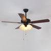 WOMO Vintage Glass Ceiling Fan Chandelier-WM5121 thumbnail