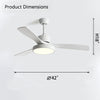 WOMO 3 Blade Modern Ceiling Fan Lamp-WM5123 thumbnail