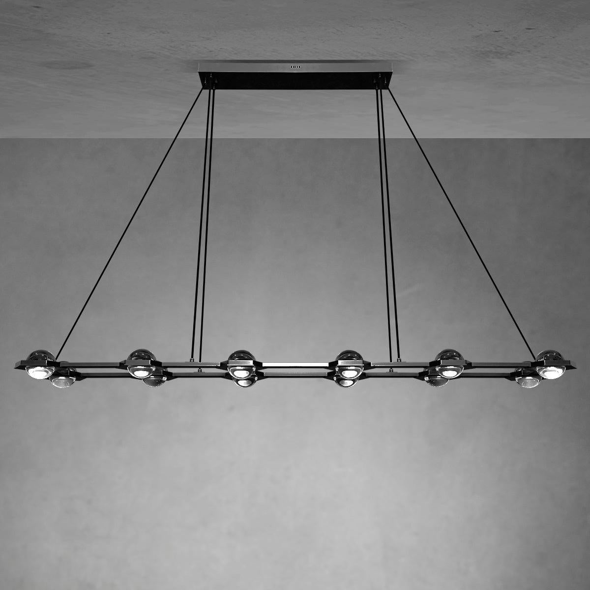 WOMO Globe Crystal Rectangular Chandelier - Eclatant