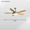 WOMO 5 Blade Modern Ceiling Fan Lamp-WM5129 thumbnail