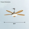 WOMO 5 Blade Modern Ceiling Fan Lamp-WM5129 thumbnail
