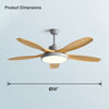 WOMO 5 Blade Modern Ceiling Fan Lamp-WM5129 thumbnail
