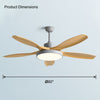 WOMO 5 Blade Modern Ceiling Fan Lamp-WM5129 thumbnail