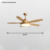 WOMO 5 Blade Modern Ceiling Fan Lamp-WM5129 thumbnail