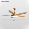 WOMO 5 Blade Modern Ceiling Fan Lamp-WM5129 thumbnail